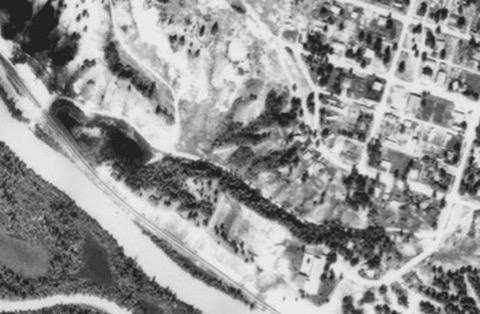 The Edgewater Agricultural District and Townsite were laid out on a contour map